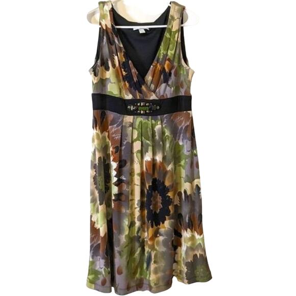 Dress Barn sz 8 Floral lined dress.  fall/winter special occasion, party, date - Picture 1 of 3
